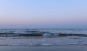 水平线的夕阳海边61秒视频