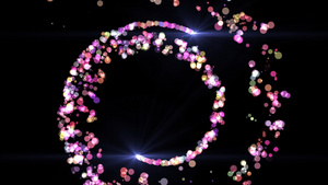 彩色粒子旋转透明背景视频元素10秒视频