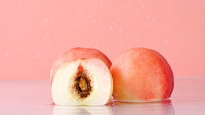 4K水蜜桃桃子新鲜水果夏季时令水果43秒视频