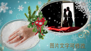 红色浪漫圣诞节节日相册照片ae模板cc201481秒视频
