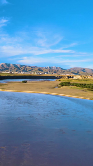 航拍天下黄河第一湾旅游风景区乡村振兴56秒视频