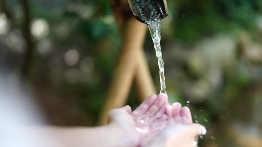 用手捧水视频