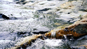 流动的溪水升格慢镜头超清4K视频24秒视频