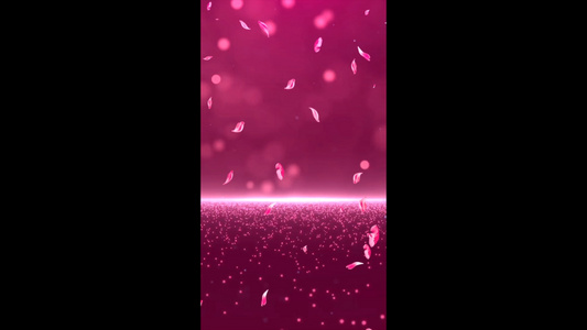 粉色温馨花瓣粒子背景视频
