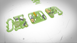 三维工程建筑立体动画2017AE视频模板15秒视频