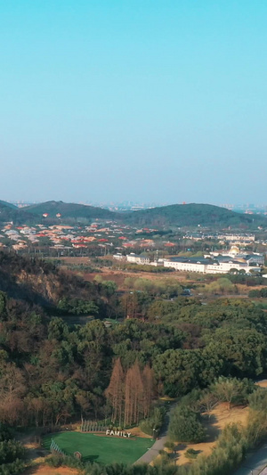 上海辰山植物园矿坑绿化区上海航拍63秒视频