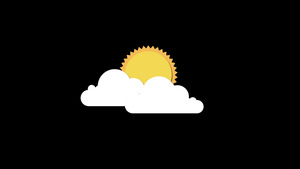 太阳和云弹性动画10秒视频