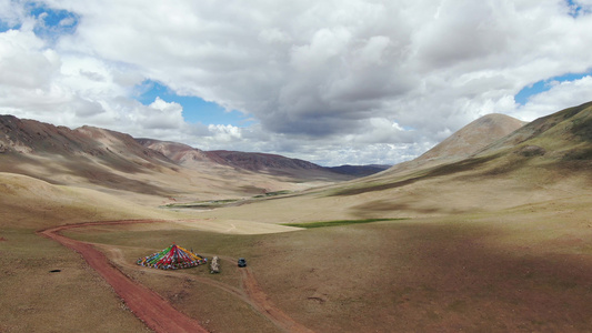 西藏高原阿里地区自然风光航拍视频视频