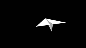 纸飞机透明通道4K 10秒视频