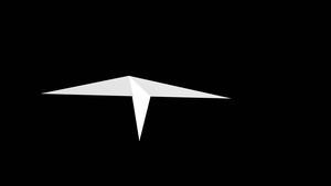 纸飞机透明通道4K 10秒视频