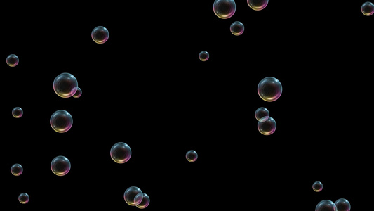 4k透明彩色气泡元素视频