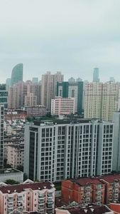 城市建筑航拍居民房视频