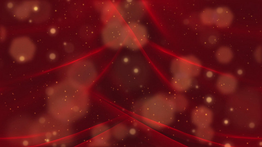 红色粒子红绸飘动背景视频