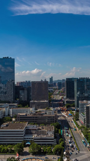 深圳科技园城市自然风光高清延时O2O20秒视频