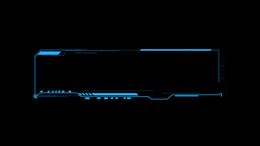4K科技文字HUD方框素材视频