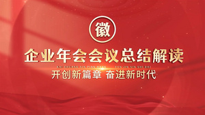 党政企业年会会议政策总结解读46秒视频