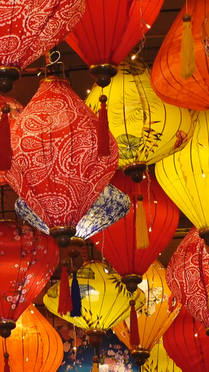 城市生活中秋节喜庆灯笼节日气氛素材灯笼素材77秒视频