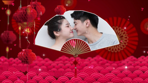 520唯美动态中国风中式婚礼片头AE模版39秒视频