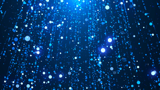 蓝色梦幻粒子背景含模板视频