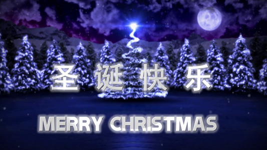 圣诞节快乐字幕动态跟踪效果会声会影X10视频