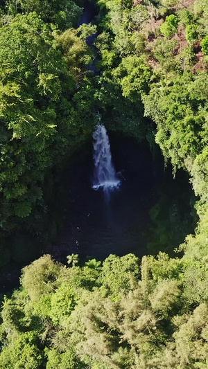 巴厘岛山涧中的瀑布爪哇岛9秒视频