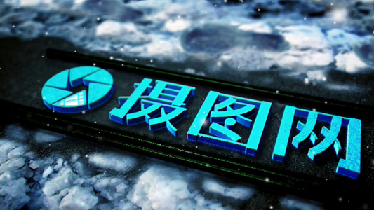 电影级别的冬季logo展示片头AE模板视频