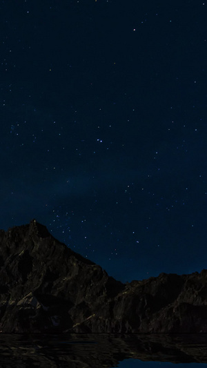 唯美星空山海背景唯美背景10秒视频