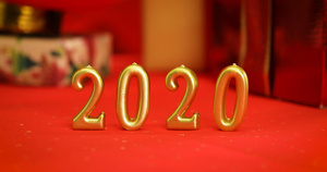 红火过年2020年新年数字蜡烛装饰7秒视频