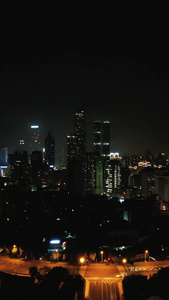 城市夜景灯光霓虹灯都市繁华航拍视频