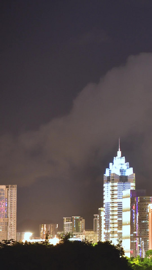 深圳罗湖建筑群夜景经济特区18秒视频