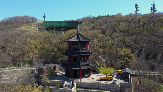 连云港5A景区花果山景点玉皇阁航拍视频视频