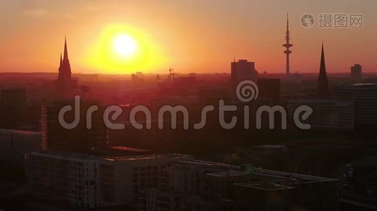 德国汉堡2018年6月日落90毫米变焦4K激励2Pro视频