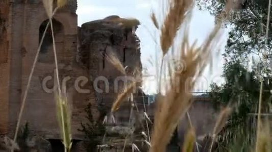 从小麦向罗马市中心阿文蒂诺废墟方向射击视频