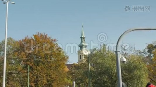 旧教堂城市景观旅游视频