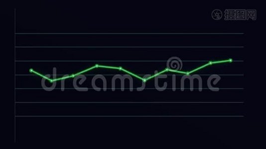 以图表和条形图显示数据可视化和象征信息的商业信息图表动画视频