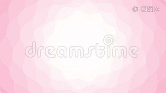 浅粉红色可爱抽象花背景-无缝环。 运动横幅背景与闪亮的bokeh闪闪发光。视频