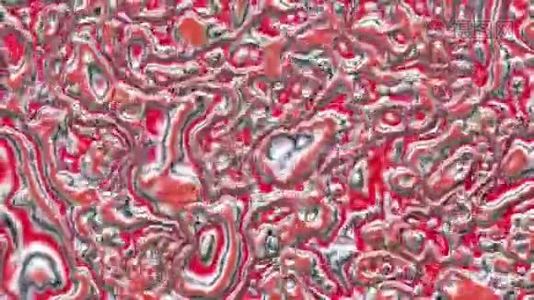 液体油漆循环动画背景。 流体流动波状纹理，三维渲染视频