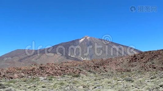 山顶-瓦肯诺火山口景观-沙漠山谷-蒂德皮科德尔视频