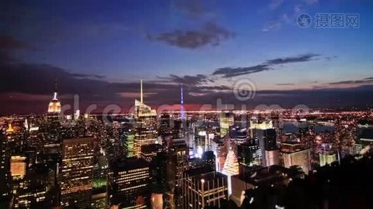 纽约城市景观时间流逝视频