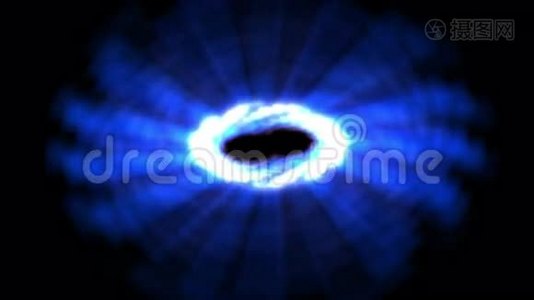 宇宙光圆，银河圆，激光环，能源技术背景。视频