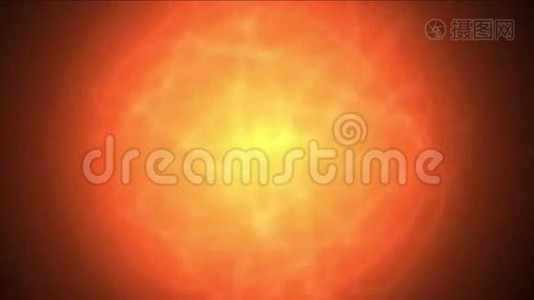 火球球体星云背景，魔法能量技术，核原子。视频