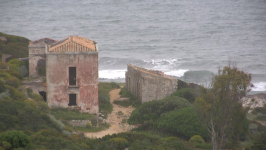 撒丁岛海边的房子视频