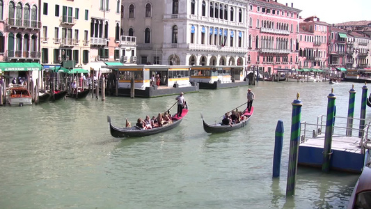 威尼斯运河贡嘎船视频