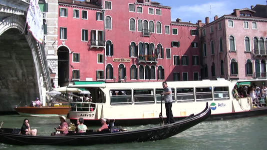 威尼斯的河道视频