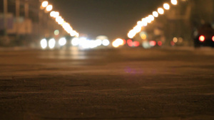 晚上的城市交通24秒视频