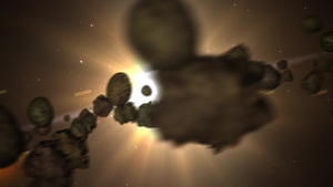 小行星和太阳环视频元素15秒视频