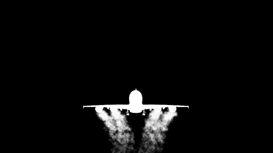 飞机和发动机冒烟视频