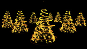 黑色背景圣诞树上的光元素8秒视频