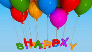 气球飘着生日快乐15秒视频