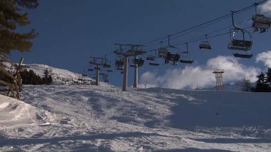 滑雪升降机视频